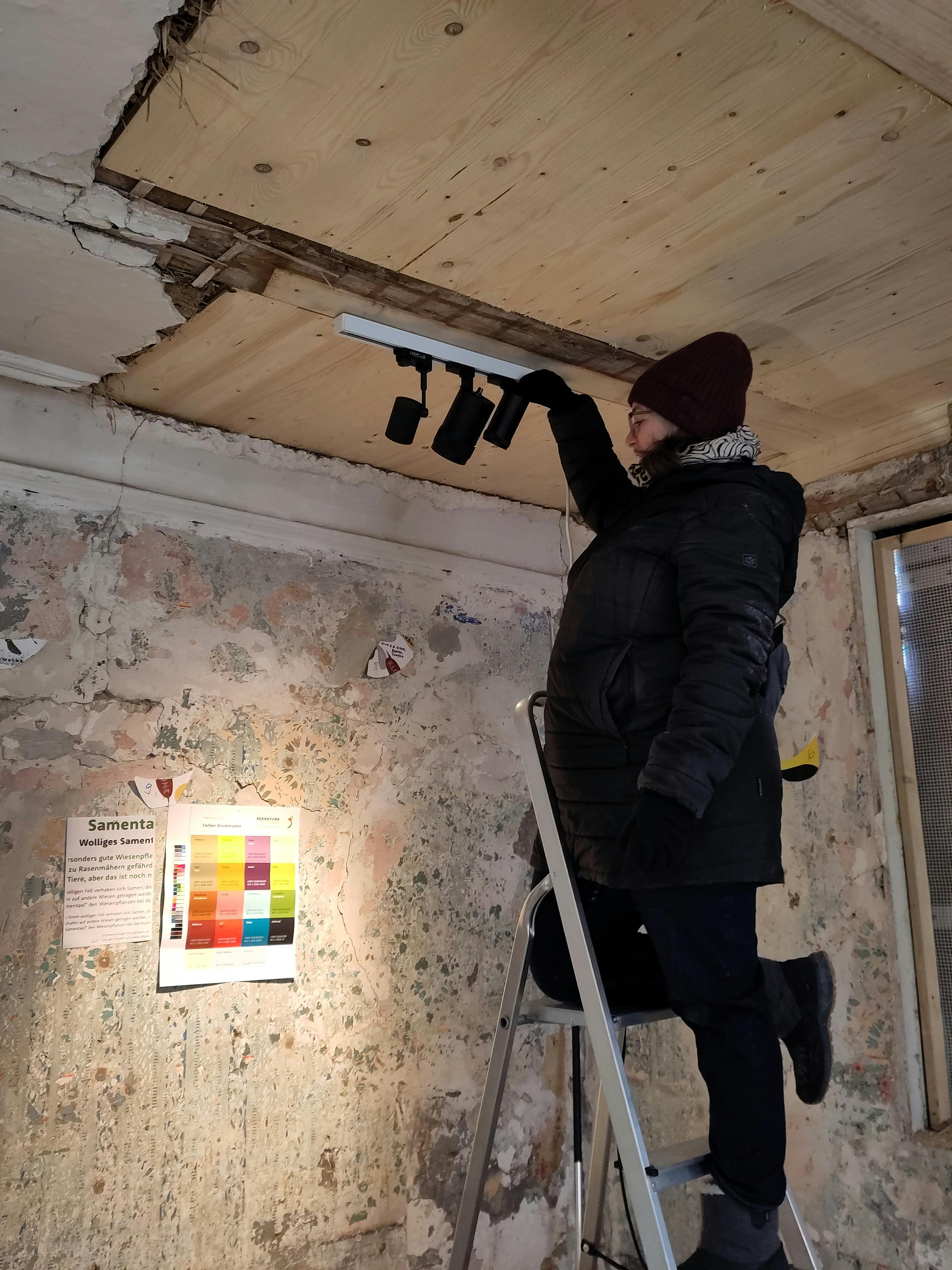 Stellprobe von Exponaten für die Dauerausstellung